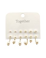 Together Set de Aretes de Puntos - 6 pares - Modelo: FE717