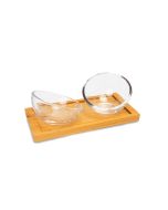 Generica Set de 2 Tazones con Bandeja 20 x 9 cm - Modelo: Y156122-T15-116371