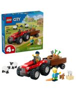  Lego Tractor Rojo con Remolque y Oveja