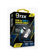 Maxell Cable de Nylon USB a USB-C Btek | 1,5m | Denim | Navy