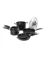 Cuisinart Juego de ollas 12 piezas | Aluminio antiadherente | Negro 