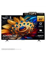 Tcl Televisor 85" C655 QLED TV | GOOGLE TV | 4K | 32GB | Dolby Vision•Atmos | HDR10+ | ONKYO 2.1CH | 2X15W | 20W | WIFI | BT 5.0 | 600NIT | 3 Años de Garantía