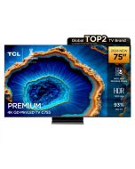 Tcl Televisor 75" | C755 | Premium 4K | QD-Mini LED TV | HDR 10+ | Dolby Visión · Atmos | Game Master 2.0