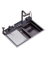 Drija Fregador Capri 84 | Sistema Anti Reboso | Enjuagador de Vasos | Acero Inoxidable Satinado 
