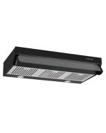 Drija Extractor de Grasa Compatto 90 | 2 Bombillos Led | 3 Velocidades con Botón | 3 Filtros de Carbón | Negro