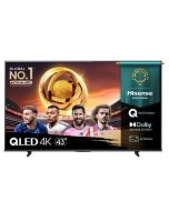 Hisense Televisor de 43" 4k Qled |Dvb-T | Sistema Vidaa | Resolución 4k 3840 X 2160 Quantum Dot | Hdr10 | Dolby Vision y Dolby Atmos | 1 Año de Garantia