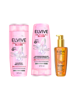 Bundle L'oréal Paris Elvilve Glycolic Gloss Shampoo 370 ml + L'oréal Paris Elvilve Glycolic Gloss Acondicionador 370 ml + Elvive Oleo Ext.Ordinario 100 ml