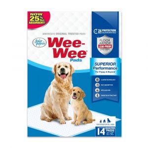 Four Paws Wee-Wee Pads para Mascotas 22'x23' - Set de 14 Unidades