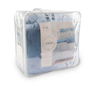 Comforter Full/Queen Colección Aurora -Set de 7 Piezas Azul Claro