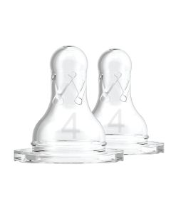 Dr. Brown's Tetina de Silicona Nivel 4 Boca Estrecha - Set de 2 Piezas