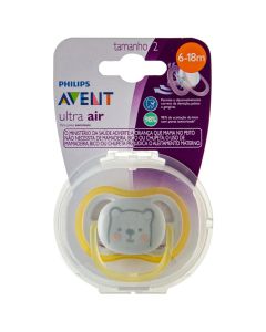 Chupete Ultra Air 6-18 m Gris Oso