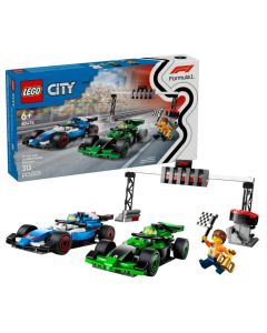 Lego Parrilla de F1 con Coches de Carreras Vcarb y Sauber