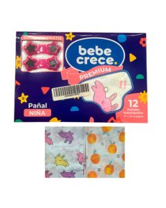 Pañales de Tela Estampado Niña 12 piezas - 99-35-333BOX