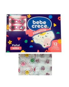 Pañales de Tela Estampado Niña 12 piezas - 99-35-334BOX