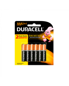  Baterías Duracell |26 54482 Alkalina Aaa | Pague 4 Lleve 6