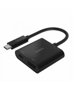 Belkin | Adaptador Usb C A Hdmi  + Adaptador De Carga| Negro