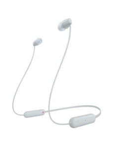 Sony Audífonos Inalámbricos Wi-C100 | Bluetooth | Ipx4 | 25 Horas de Batería | Opción Manos Libres | Blanco 