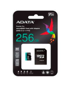 Memoria Micro Sd con Adaptador Sd | 256gb | Uhs-I U3 | V30s | A2 | 100/80 Mb/S