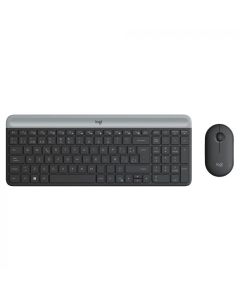 Logitech Combo de Teclado y Mouse Inalámbricos Slim MK470 | Negro Graphito