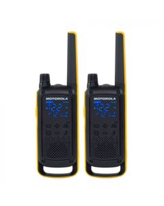 Radio Walkie Talkie Motorola Talkabout T470 Serie | 22 Canales | hasta 56 Km | Noaa | Ipx4 | Amarillo y Negro