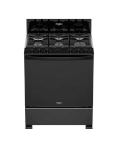Whirlpool Estufa a Gas 30" | 6 Quemadores | Parrilla de Hierro | Panel Top Control | Negro
