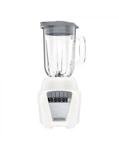 Black and Decker Licuadora Ice Crush | 8 Velocidades + Pulso con Jarra de Vidrio 1.25l | 700w | Blanca
