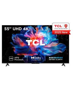 TCL Televisor 55" V6c Direct Led | Aipq Processador | Dolby Vision- Atmos | 60hz | Google Tv | Hdr | 3 Años de Garantía