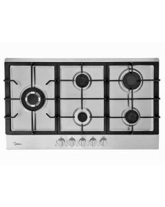 Midea Estufa Empotrable a Gas 36" | 5 Quemadores | Triple Flama | 127v | Acero Inoxidable