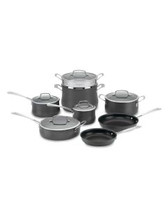 Cuisinart Juego de Ollas | 13 Piezas | Interior Antiadherente Purelyceramic | Tapas de Vidrio | Negro