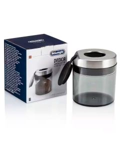 Delonghi Recipiente de Café Molido | 6 Onzas | Negro Metalizado