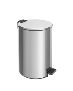 Stainless steel pedal trash bin Loop with a pulished finish and removable internal bucket 20 L 20 L / Stainless Steel / 1 piece