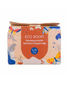 Eco Boom JOY Pañales de Bambú Natural - Large (19-31 lbs / 9-14 kg) 30 unidades