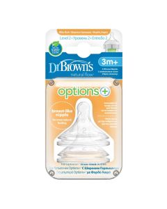 Dr Browns Tetina Nivel 2 Boca Ancha - Set de 2 Piezas