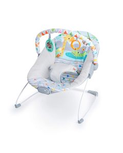 Bright Starts Mecedor Bouncer Niño Gray Jungle Geometry