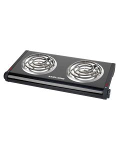 Black and Decker Estufa Eléctrica Portátil Db1002b 1500w 2 Quemadores - Negro