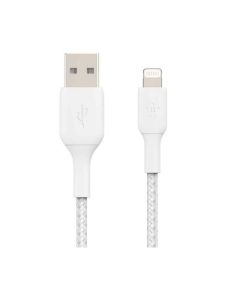 Belkin Cable Braided de Carga Rápida Usb-A Lightning Boost Charge 1m Blanco