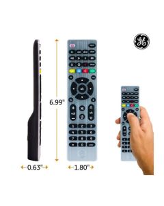 Jasco Control Remoto Acabado Plateado 4 Dispositivos Teatro Tv Cajilla De Cable Bluray Funcion Dvr