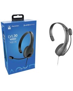 Pdp Audífono | Acc Lvl 30 Chat | Ps4 Mic con Cancela Ruido Mute con Flip | Gris